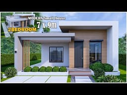 Modern Small House | 7m x 9m with Roof Deck | 2Bedroom (Simple and cozy)