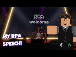 My speech at The Roleplay Awards 2024 as Head Judge!