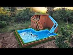 [ Full Videos ] Incredible Growing Rice On The Roof Mud House And Water Slide To Swimming Pool