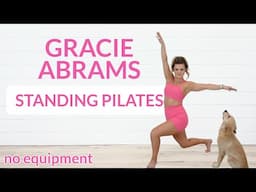 GRACIE ABRAMS STANDING AT HOME PILATES WORKOUT-NO JUMPING-NO EQUIPMENT