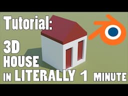 Blender Tutorial: How to Make a 3D House in Literally 1 Minute