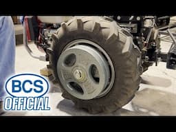 Installing Wheel Weight Barbell Hangers on a BCS Tractor