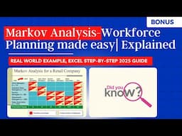 Markov Analysis - HR Planning, REAL life example, Excel sheet | Manpower Planning EXPLAINED | BONUS