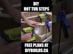 How to Build Hot Tub Steps  #diy #woodworking #hottub #build #steps #spa  #plans #free  #diyprojects