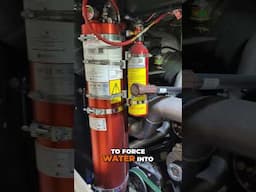 Fogmaker Engine Fire Suppressor In Class A Motorhome #firesuppression #rvlife #motorhome