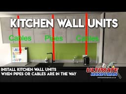 Install kitchen wall units when pipes or cables are in the way | Fit wall units stud partition wall