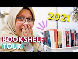 BOOKSHELF TOUR 2021 📚 | Beli Troli Buku Baru + Trying To Do My Very First Bookstagram Picture! 📸