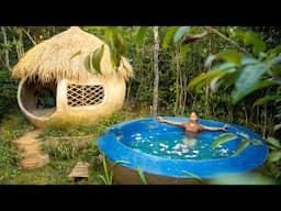 I Builds a Mini Bath Pool for My Little Villa in the Jungle @thebuilder