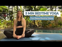 5 MINUTE BEDTIME YOGA STRETCH || For Deep Restful Sleep (no standing, no talking)