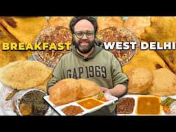 West Delhi Breakfast | Rajendra Refreshment | Monga Sweets | Chole Kulche | Subhash Bread Pakode