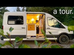 My van tour || 2019 ford transit 130" medium roof off-grid camper van