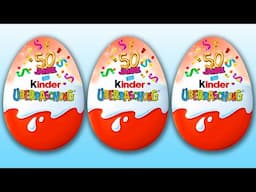 Anniversary 50 Years Kinder Surprise 3 Surprises ASMR Unboxing