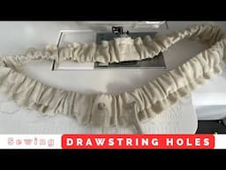 How to sew drawstring holes