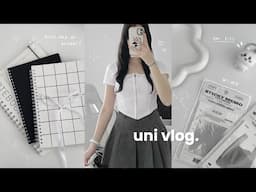 UNI vlog 💭: first day of school, productive studying, whats in my bag, makeup haul, miffy, shopping