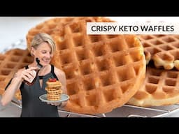 Easy CRISPY KETO WAFFLES! My fave keto breakfast!