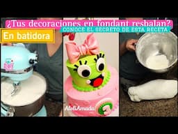 El mejor FONDANT para tus decoraciones SIN usar CMC hecho en BATIDORA