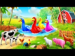 Color Ducks Stealing and Rescue Mission - Funny Animals Rescue Videos