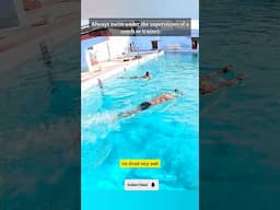 Deep Water Training to a Beginner Swimmer 🏊 #swimmingtips #swimmingtechnique #deepwater #swimming