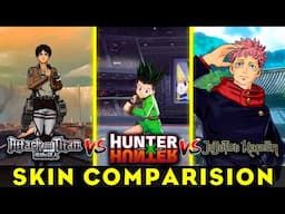 AOT VS JJK VS HH SKIN SIDE BY SIDE COMPARISON | MOBILE LEGENDS NEW SKIN