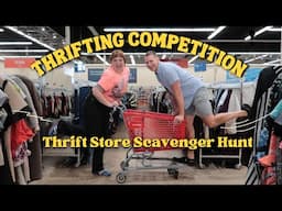 THRIFT WITH ME! ~Thrift Store Scavenger Hunt Competition~ Thrift Store Day 2024