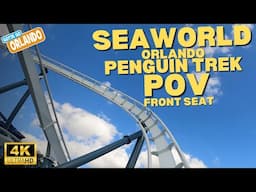 Experience SeaWorld Orlando's Penguin Trek Roller Coaster | 4k POV