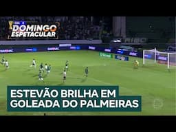 Paulistão 2025: Estêvão marca dois na goleada do Palmeiras sobre o Guarani