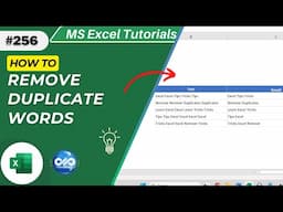 How to Remove Duplicate Words Within a Cell in Excel