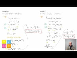 How to Find the Inverse Function for an Exponential Function and for a Logarithmic Function