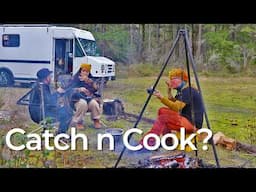 Vanlife Cooking Outdoors Coconut Clam Curry - Wild food Outdoor Chef