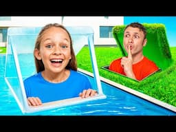 Maya and friends explore Secret Rooms - Funny challenges for kids