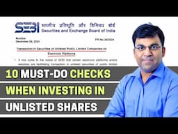 ⚠️ SEBI Issues Warning | Here are 10 Important Must-Do Checks When Investing in Unlisted Shares