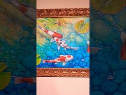 Koi Fish, Acrylic Art, Timelapse #waterlily #koifish #trending #ytshorts #trendingshorts #art #trend