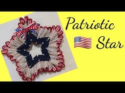 Patriotic 4th of July Wreath Star Summer Tutorial DIY Crafts Decor Crafting With Ollie