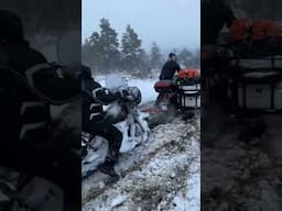 Ural Gear Up 2WD in action. Unexpected snowstorm happens.  “Les Millevaches" meet last December🇫🇷