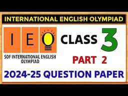 ENGLISH Olympiad class 3 | SOF IEO CLASS 3 | IEO OLYMPIAD CLASS 3 | IEO class 3 | ENGLISH OLYMPIAD