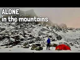 ❄️🥶🏔️SNOWY SOLO WINTER WILD CAMPING in the Lake District Mountains