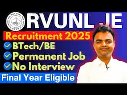 RVUNL JE Vacancy 2025, Rajasthan JE Vacancy 2025, New Govt Job Vacancy 2025 for BTech