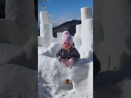 ❄️ My husband built our toddler a snow castle…