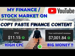 My $7,000/Mo Copy Paste YouTube Stock Market Finance Channel | Earn Money On YouTube 2022 | Crypto