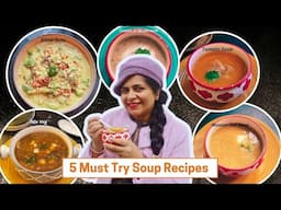 5 must try Soup recipes | #winter special | #khowsuey #creamofmushroom #tomatosoup #agaro