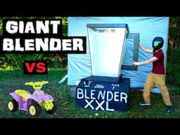 World's LARGEST BLENDER!!  vs  Power Wheels! (replica money)