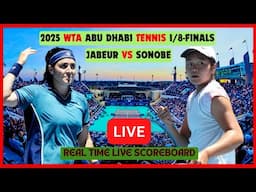 Ons Jabeur vs Wakana Sonobe LIVE Score UPDATE Women's Tennis 2025 WTA Abu Dhabi 1/8-Finals