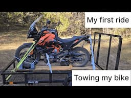 My first ride towing my bike on my new trailer