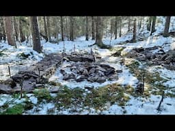 Building a Small Stone House in the Woods - Dry Stone Walling -  Day 1-3