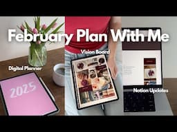 February 2025 Plan With Me ✨ 75 hard, notion updates, to do lists, and vision board