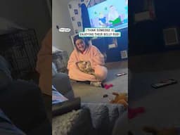 Cute corgi kicks legs at cuddles 🥰🥹           🎥: TikTok / wilson_the_corgi