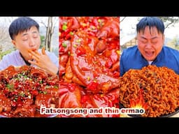 mukbang | Ermao finished eating the super spicy pig trotters🔥But he didn't expect to be deceived!