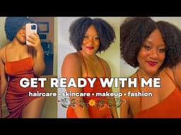 GRWM FOR A DATE NIGHT | VEGAN SKIN CARE & CURLY HAIR CARE ROUTINE