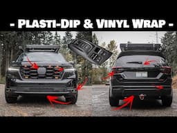 Plasti Dip Bumpers, Vinyl Wrap Gear Selector & Turn Signal Tint on 2025 Honda Pilot Trailsport