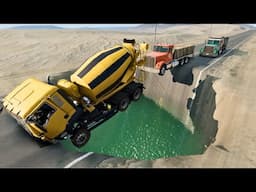 Mobil Kecelakaan Masuk Lubang Permainan Mobil Mobilan Simulator Beamng.Drive Mobil Rusak Hancur#13